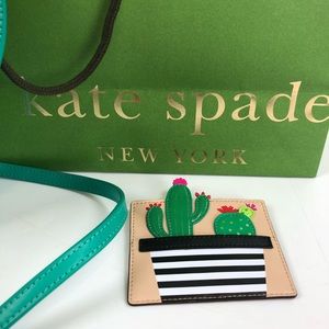 New Kate Spade Cactus Card Holder